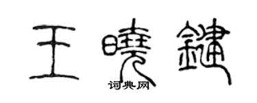 陈声远王晓键篆书个性签名怎么写