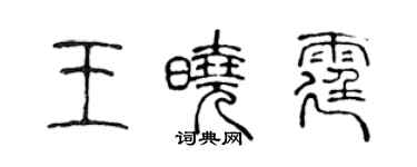 陈声远王晓霆篆书个性签名怎么写
