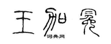 陈声远王加冕篆书个性签名怎么写