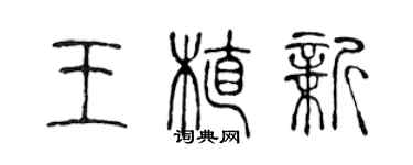 陈声远王植新篆书个性签名怎么写
