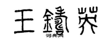 曾庆福王铸英篆书个性签名怎么写
