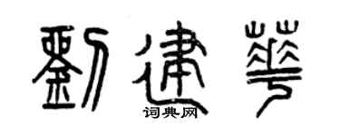 曾庆福刘建华篆书个性签名怎么写
