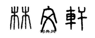 曾庆福林文轩篆书个性签名怎么写