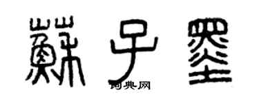 曾庆福苏子墨篆书个性签名怎么写
