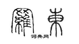 陈声远罗东篆书个性签名怎么写