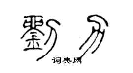 陈声远刘力篆书个性签名怎么写