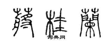 陈声远蒋桂兰篆书个性签名怎么写