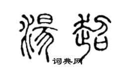 陈声远汤超篆书个性签名怎么写