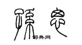 陈墨孙思篆书个性签名怎么写