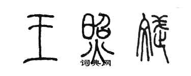 陈墨王照斌篆书个性签名怎么写