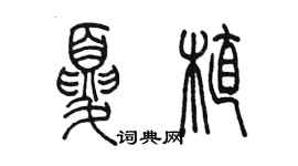 陈墨夏植篆书个性签名怎么写