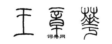 陈墨王章华篆书个性签名怎么写