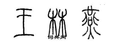 陈墨王林燕篆书个性签名怎么写