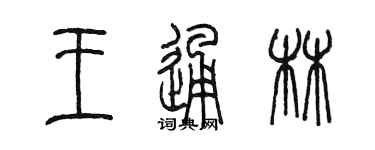 陈墨王通林篆书个性签名怎么写
