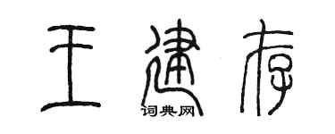 陈墨王建存篆书个性签名怎么写