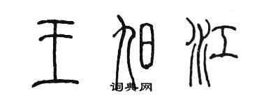 陈墨王旭江篆书个性签名怎么写