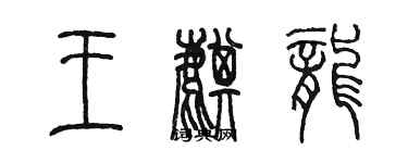 陈墨王麒龙篆书个性签名怎么写