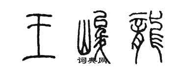陈墨王峻龙篆书个性签名怎么写