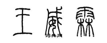 陈墨王威霖篆书个性签名怎么写