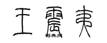 陈墨王震夷篆书个性签名怎么写