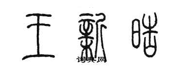陈墨王新皓篆书个性签名怎么写