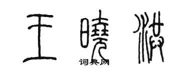 陈墨王晓洪篆书个性签名怎么写