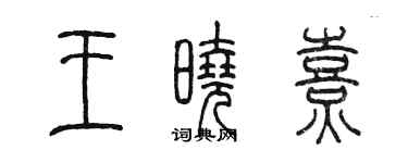陈墨王晓熹篆书个性签名怎么写