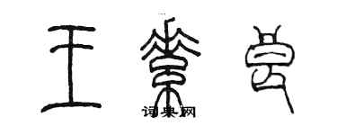 陈墨王素良篆书个性签名怎么写