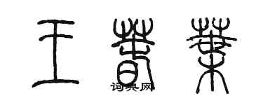 陈墨王春叶篆书个性签名怎么写