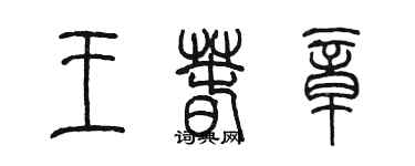 陈墨王春章篆书个性签名怎么写