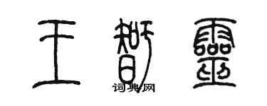 陈墨王智灵篆书个性签名怎么写