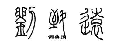 陈墨刘致远篆书个性签名怎么写