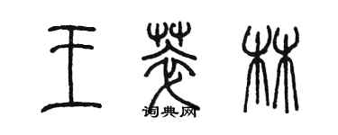 陈墨王萃林篆书个性签名怎么写