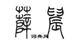 陈墨薛晨篆书个性签名怎么写