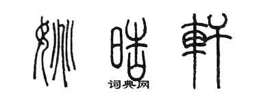 陈墨姚皓轩篆书个性签名怎么写