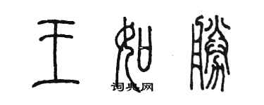 陈墨王如胜篆书个性签名怎么写