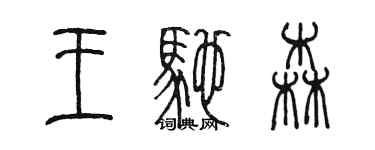 陈墨王驰森篆书个性签名怎么写