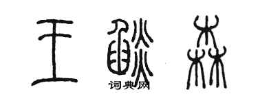 陈墨王焰森篆书个性签名怎么写