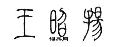 陈墨王昭扬篆书个性签名怎么写