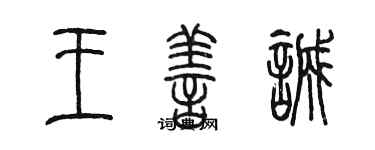 陈墨王善诚篆书个性签名怎么写