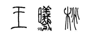 陈墨王曦桃篆书个性签名怎么写