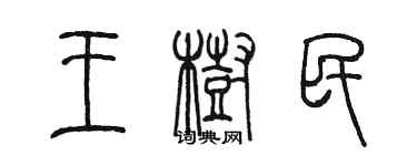 陈墨王树民篆书个性签名怎么写
