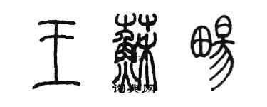 陈墨王苏畅篆书个性签名怎么写