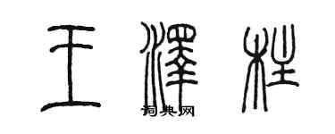 陈墨王泽柱篆书个性签名怎么写
