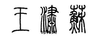 陈墨王潇苏篆书个性签名怎么写