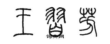陈墨王习芳篆书个性签名怎么写