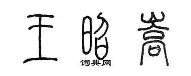陈墨王昭嵩篆书个性签名怎么写