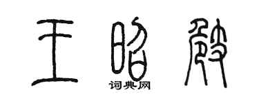 陈墨王昭崎篆书个性签名怎么写