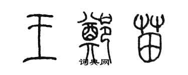 陈墨王郑苗篆书个性签名怎么写