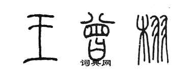 陈墨王曾栩篆书个性签名怎么写
